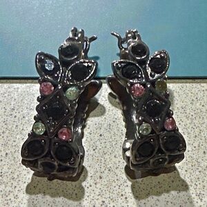 Elegant Multicolor Gemstone Earrings